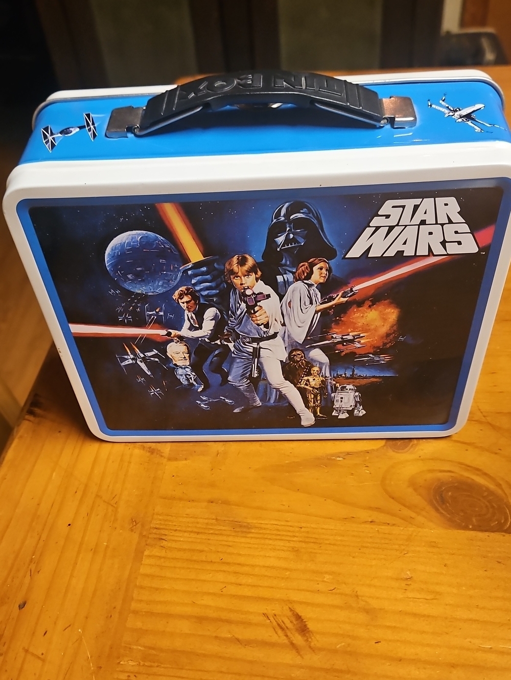 Star Wars Blue Retro Metal Mini Lunchbox - Kids 2008